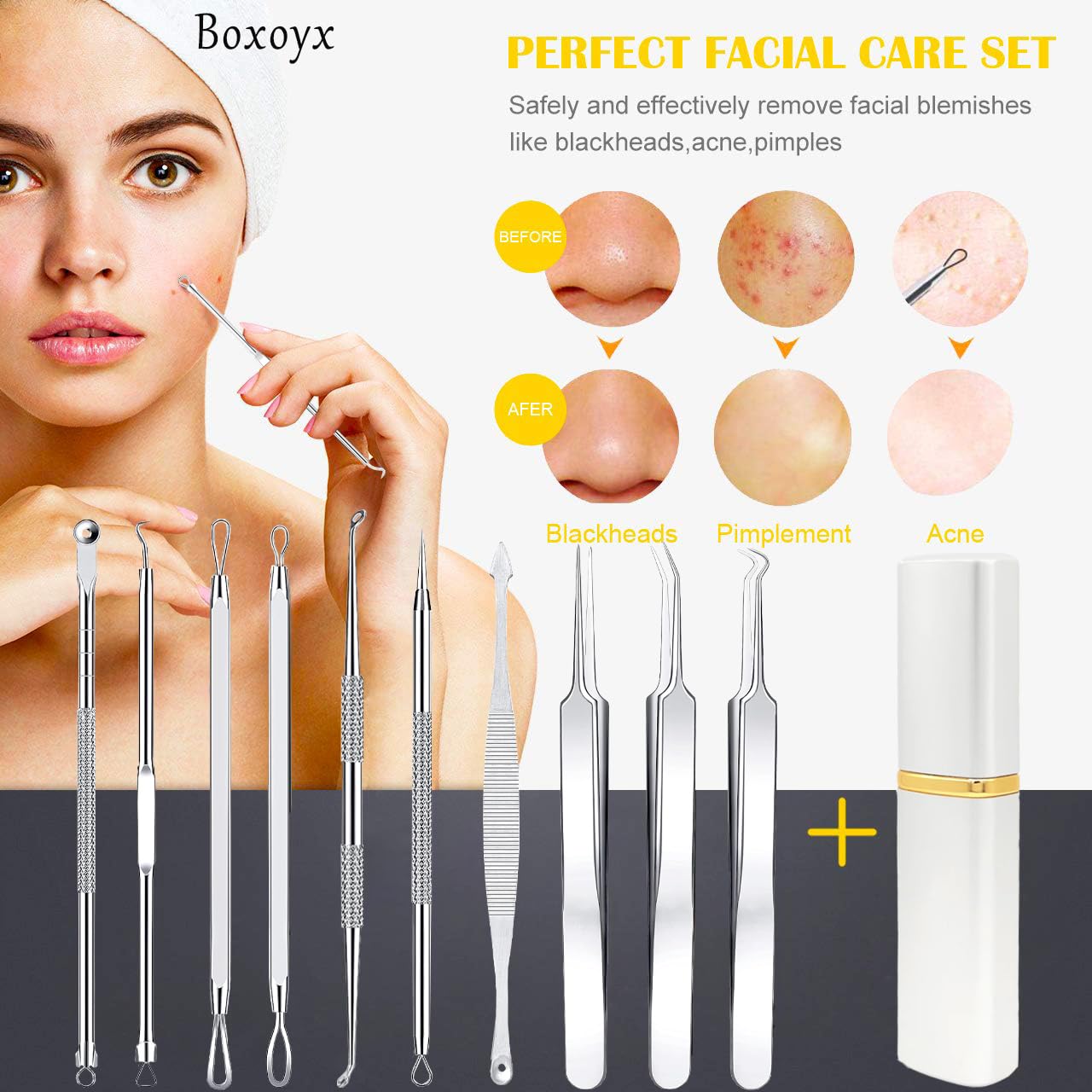 Boxoyx metal case storage keeps skincare tools organized