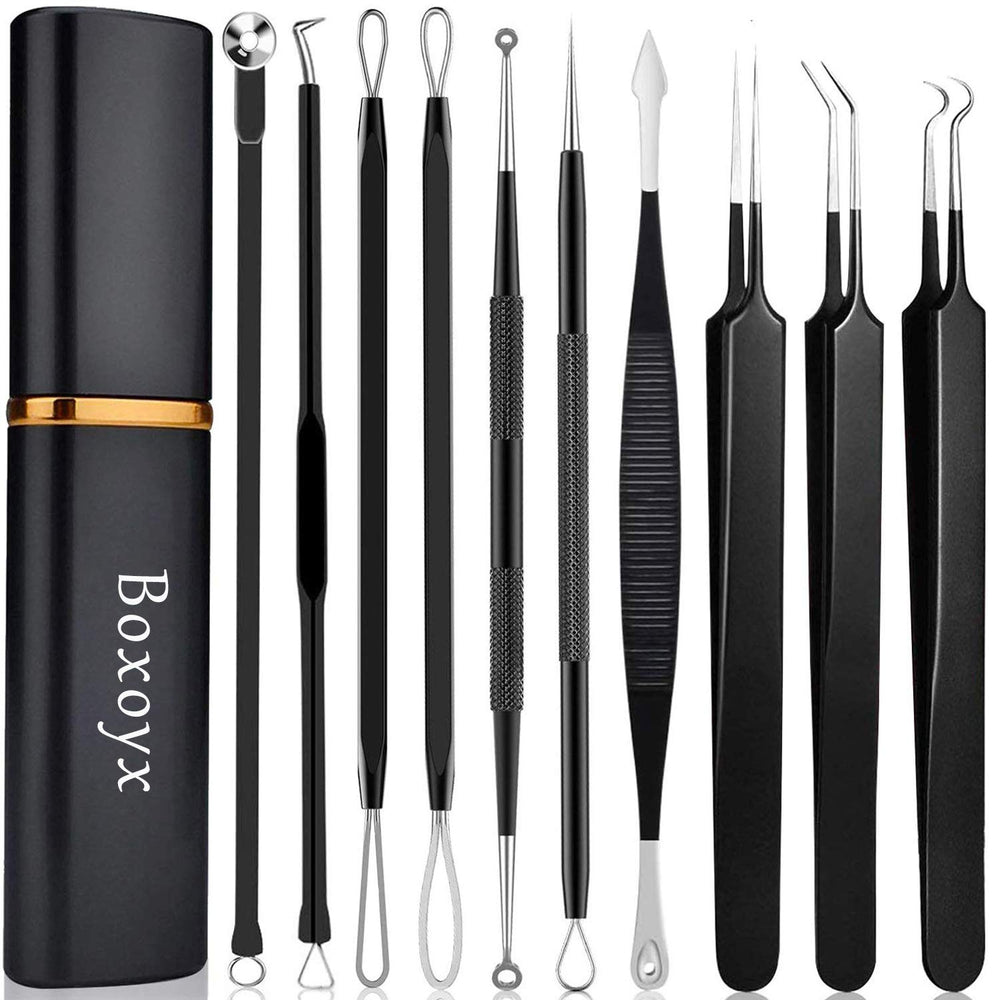 Boxoyx pimple popper tool kit set for convenient at-home blemish removal