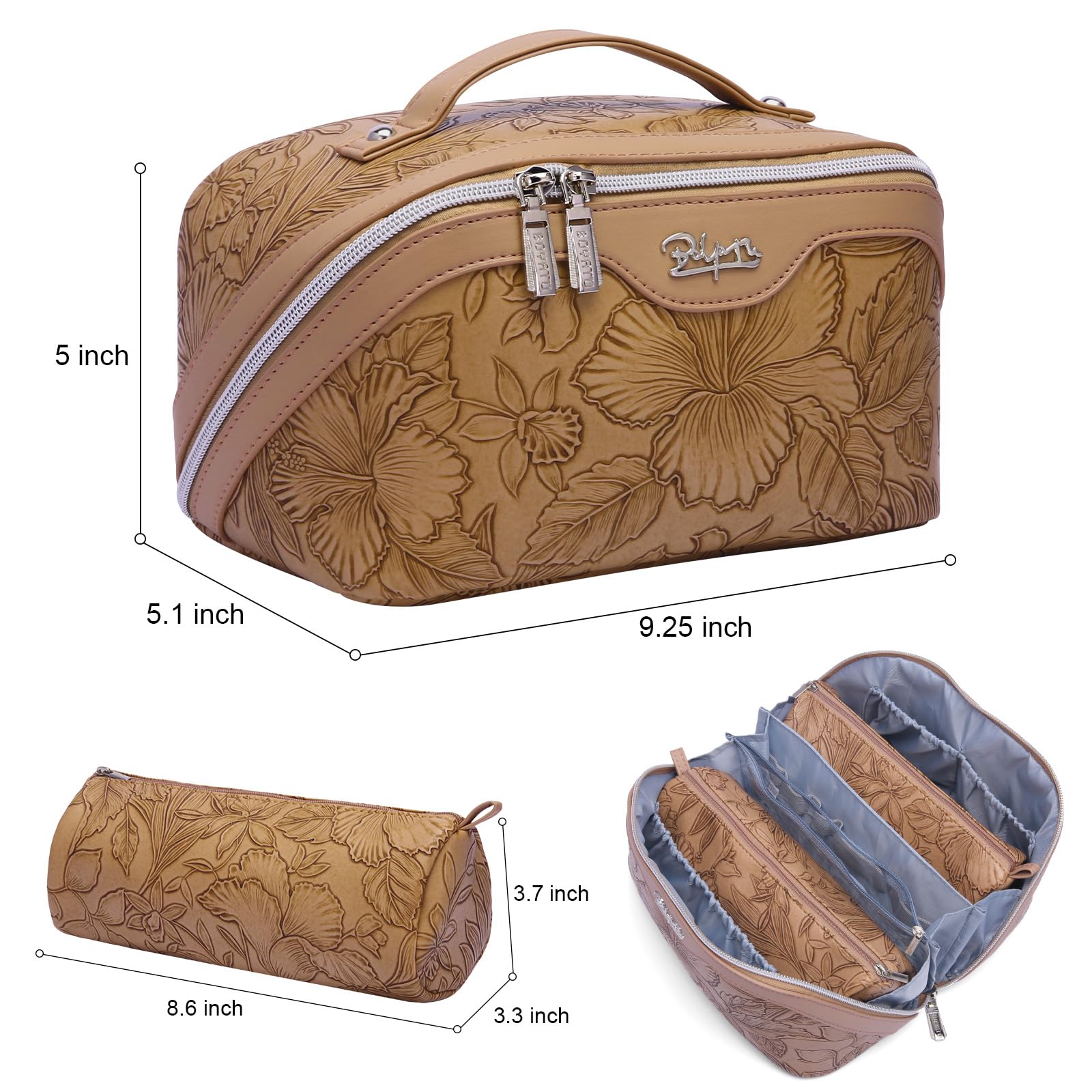 BOYATU detachable pouches enable modular storage for skincare and makeup during travel.