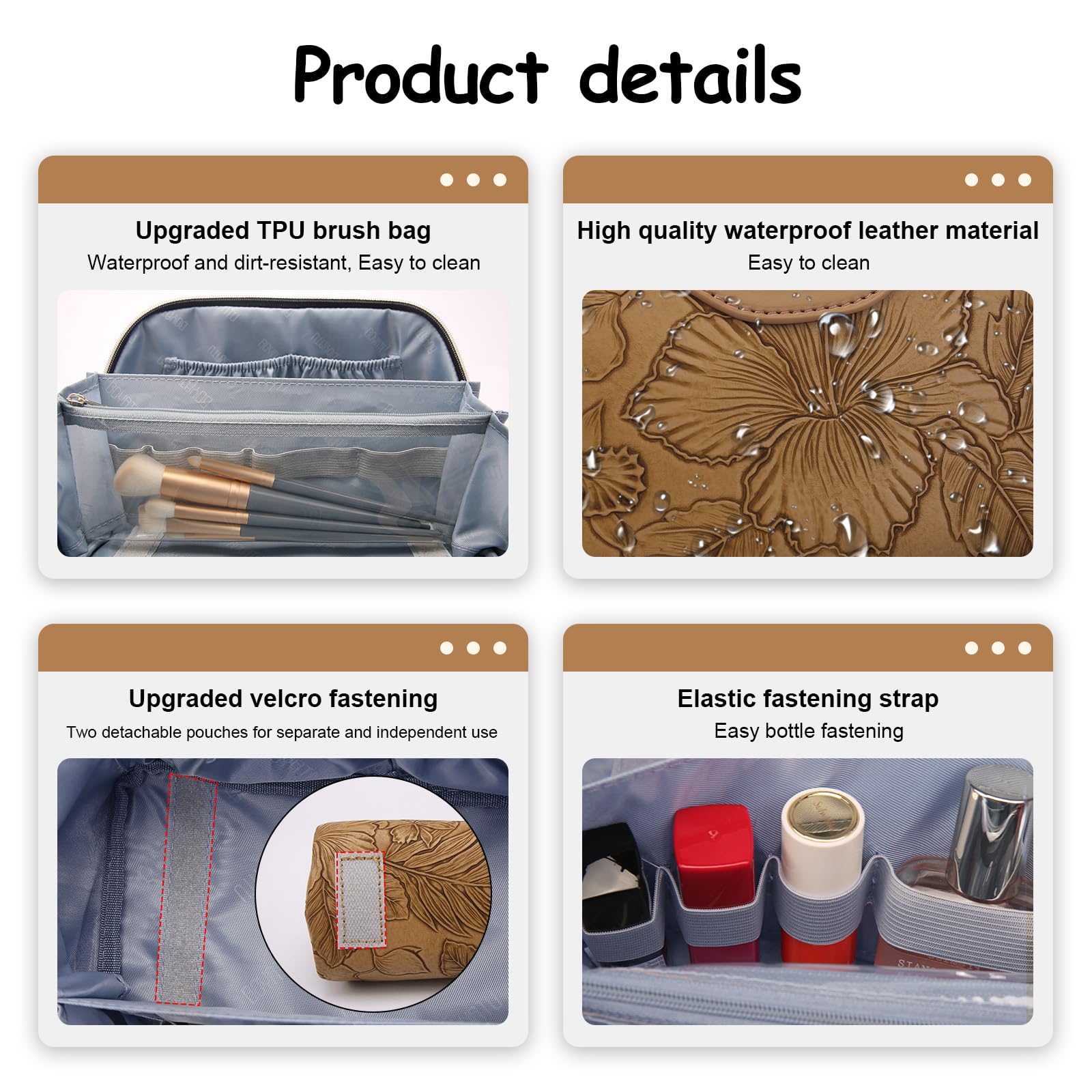 BOYATU large-capacity bag fits 230 ml bottles for easy packing.