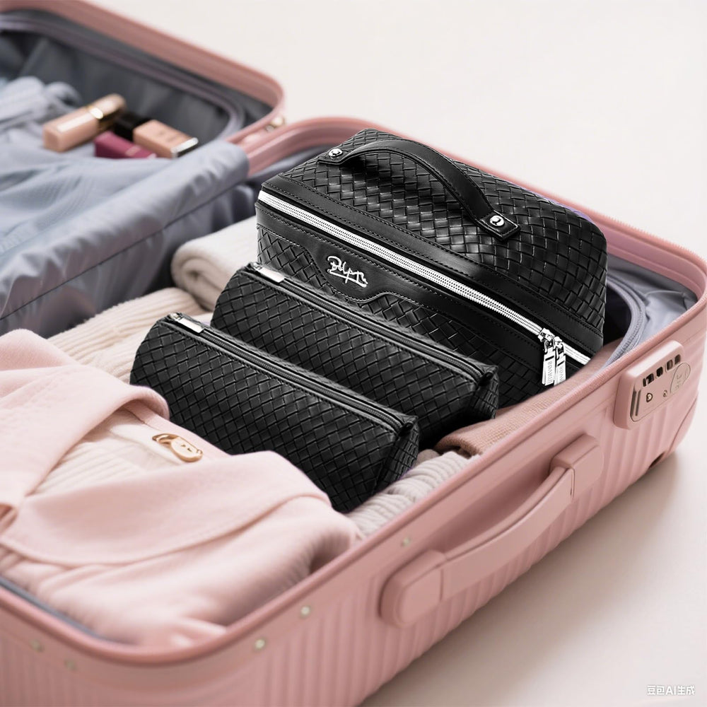 BOYATU makeup bag with compartments for easy access to essentials