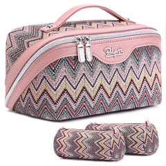 Boyatu travel makeup bag demonstrates large capacity for cosmetics on the go