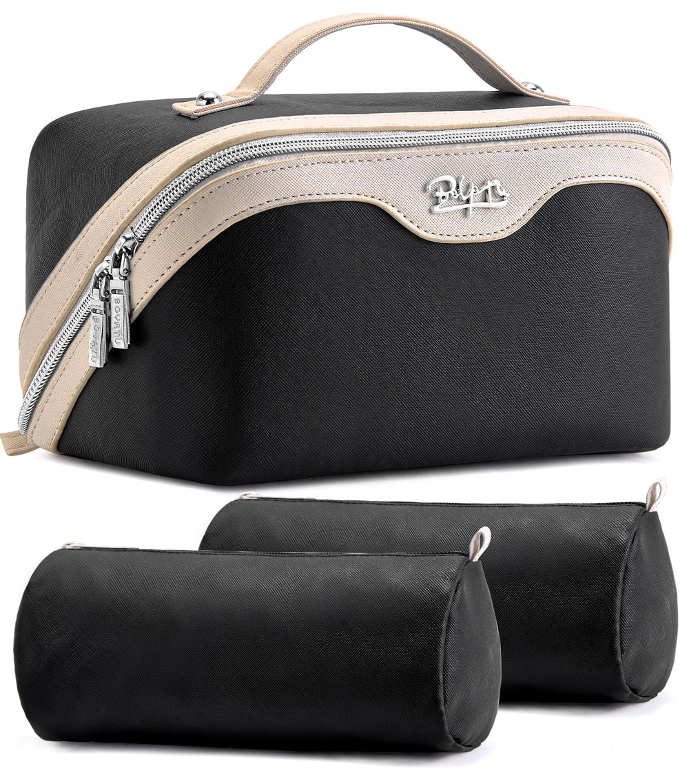 BOYATU travel makeup bag set with organized compartments for easy packing