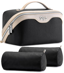 BOYATU travel makeup bag set with organized compartments for easy packing