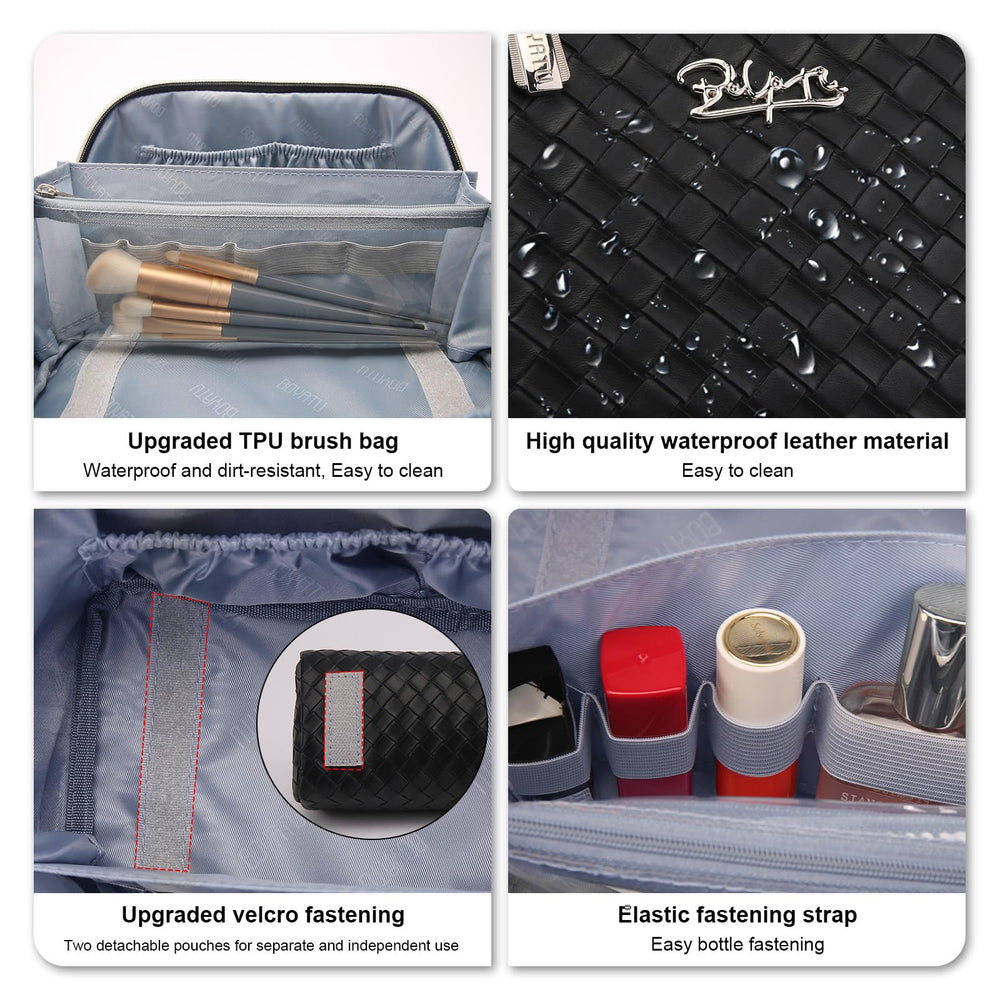 BOYATU travel makeup bags detachable pouches for versatile packing