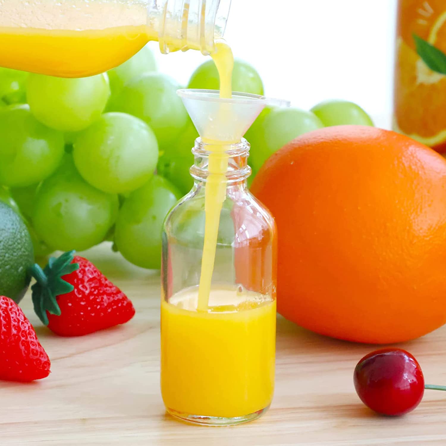 BPFY funnel set for easy, mess-free pouring from each bottle.