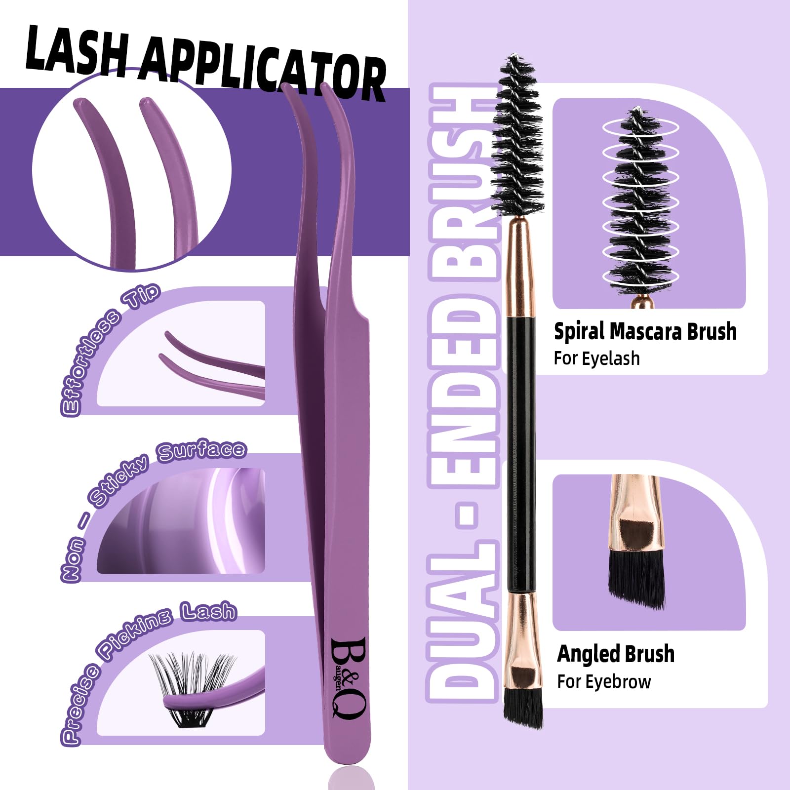 B&Qaugen double-ended brush supports seamless blending after application.
