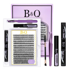 B&Qaugen lash clusters kit tray closeup for easy at-home lash styling.