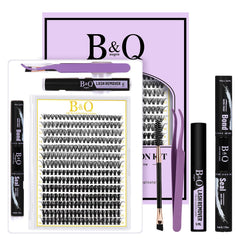B&Qaugen Lash Clusters Kit tray close-up for easy at-home DIY lash application