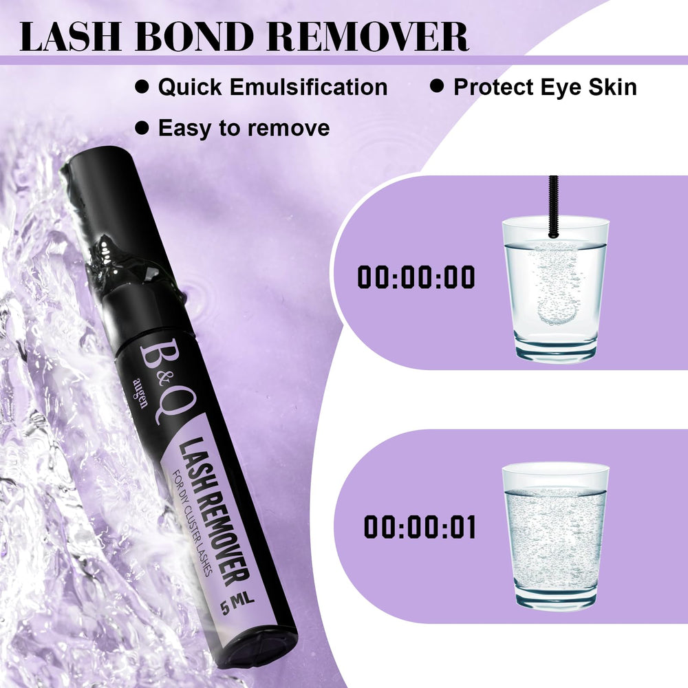 B&Qaugen lash clusters with different lengths blend with natural lashes.