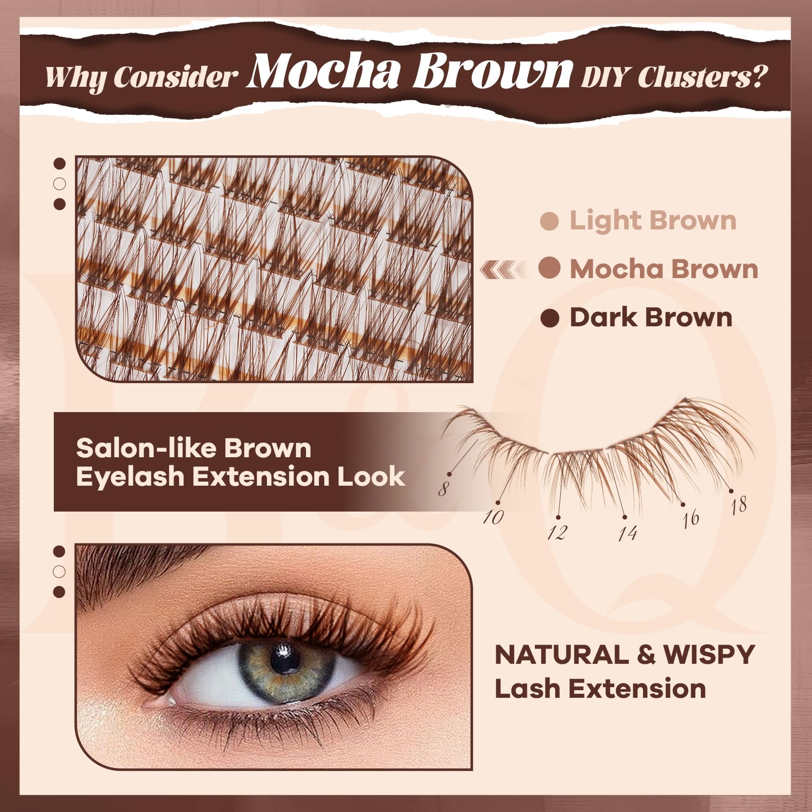 B&Qaugen Mochalash01 fiber-detail reveals fluffy, lightweight lashes for comfortable wear.