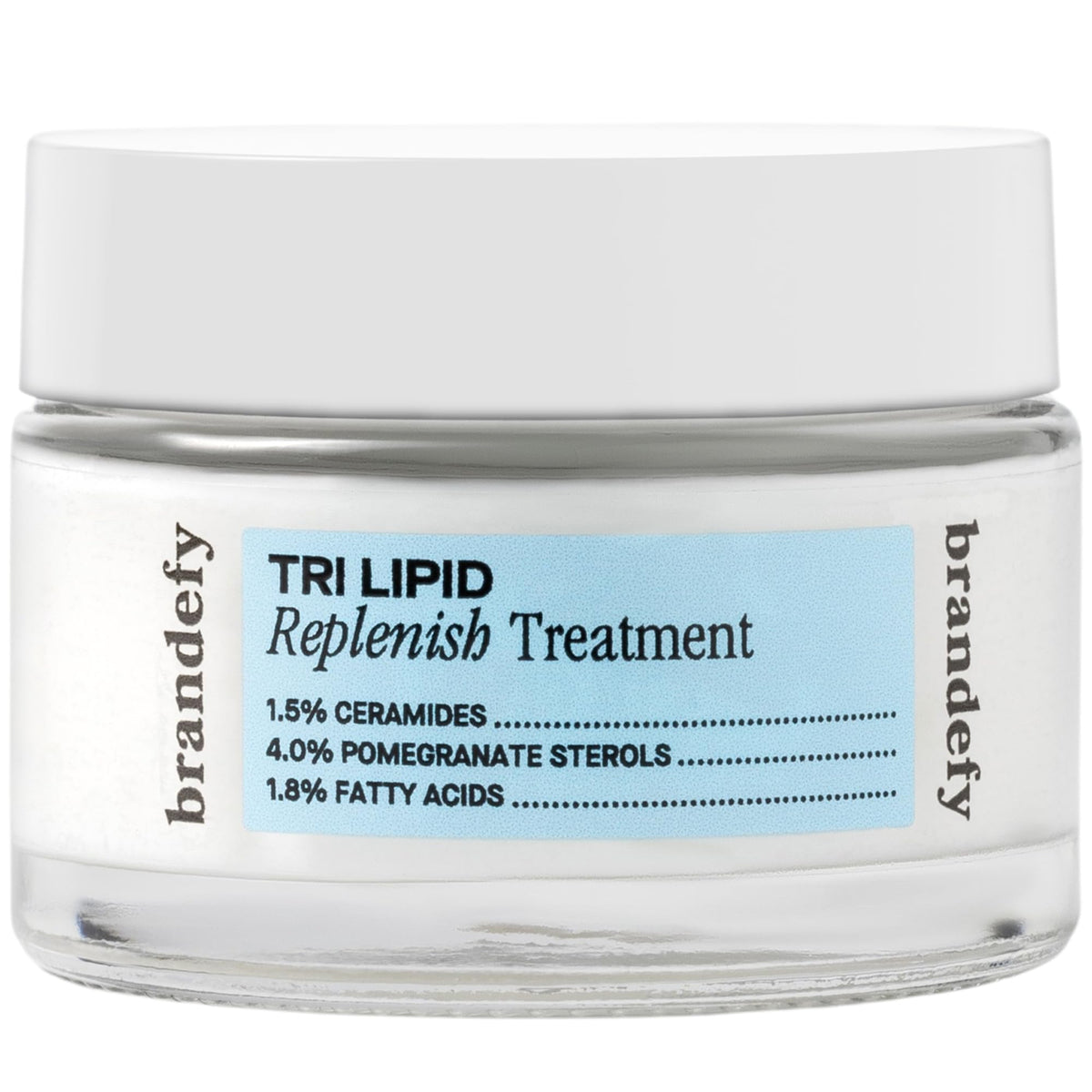 Brandefy Tri Lipid Ceramide bottle for daily hydration and barrier support.