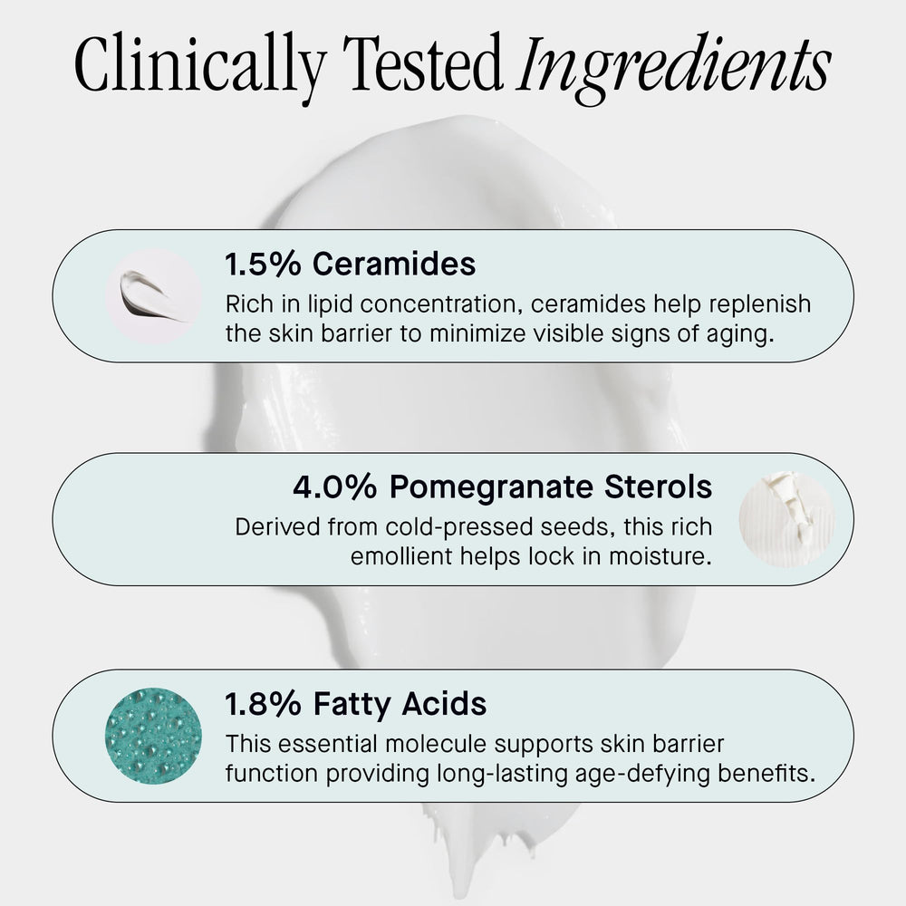 Brandefy Tri Lipid Peptide cream spread showing smooth texture and elasticity.
