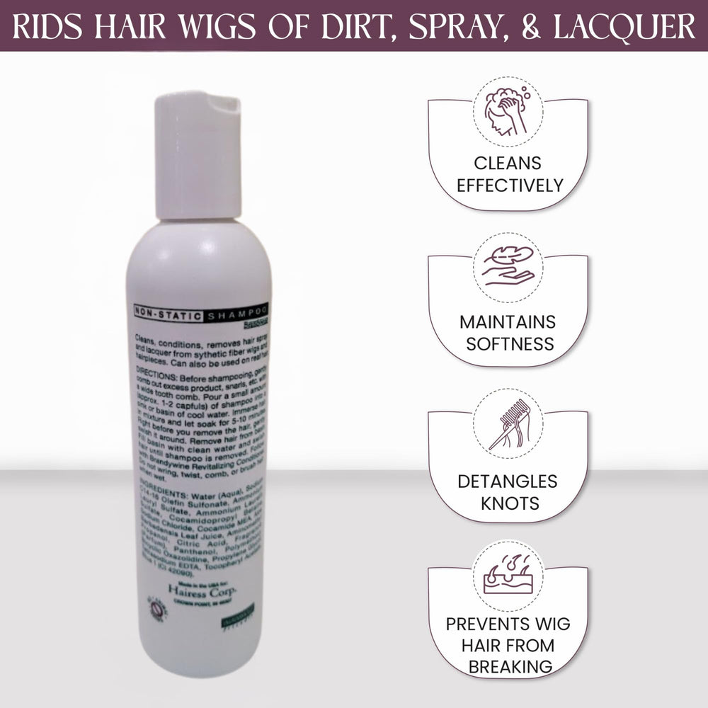 Brandywine Hairpiece Care Suds demonstrates safe daily use on toppers and extensions.