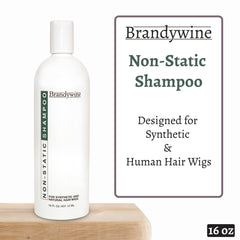 Brandywine Non-Static Shampoo lather illustrating cleansing of dirt and oil from hair.