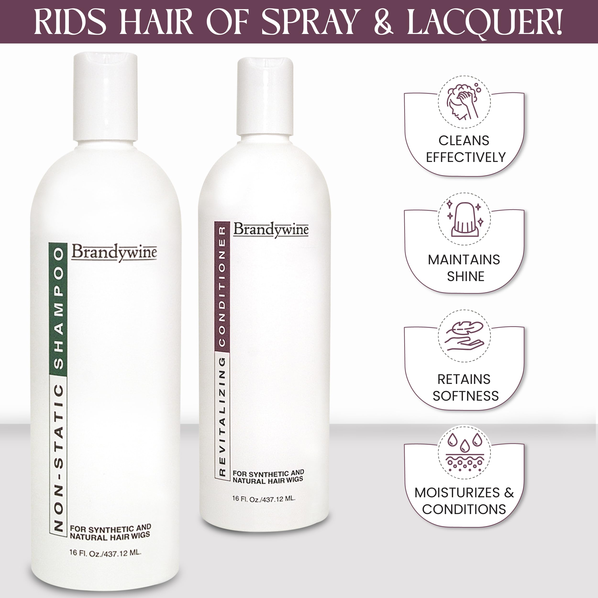 Brandywine Shampoo lather close-up shows cleansing action for wigs.