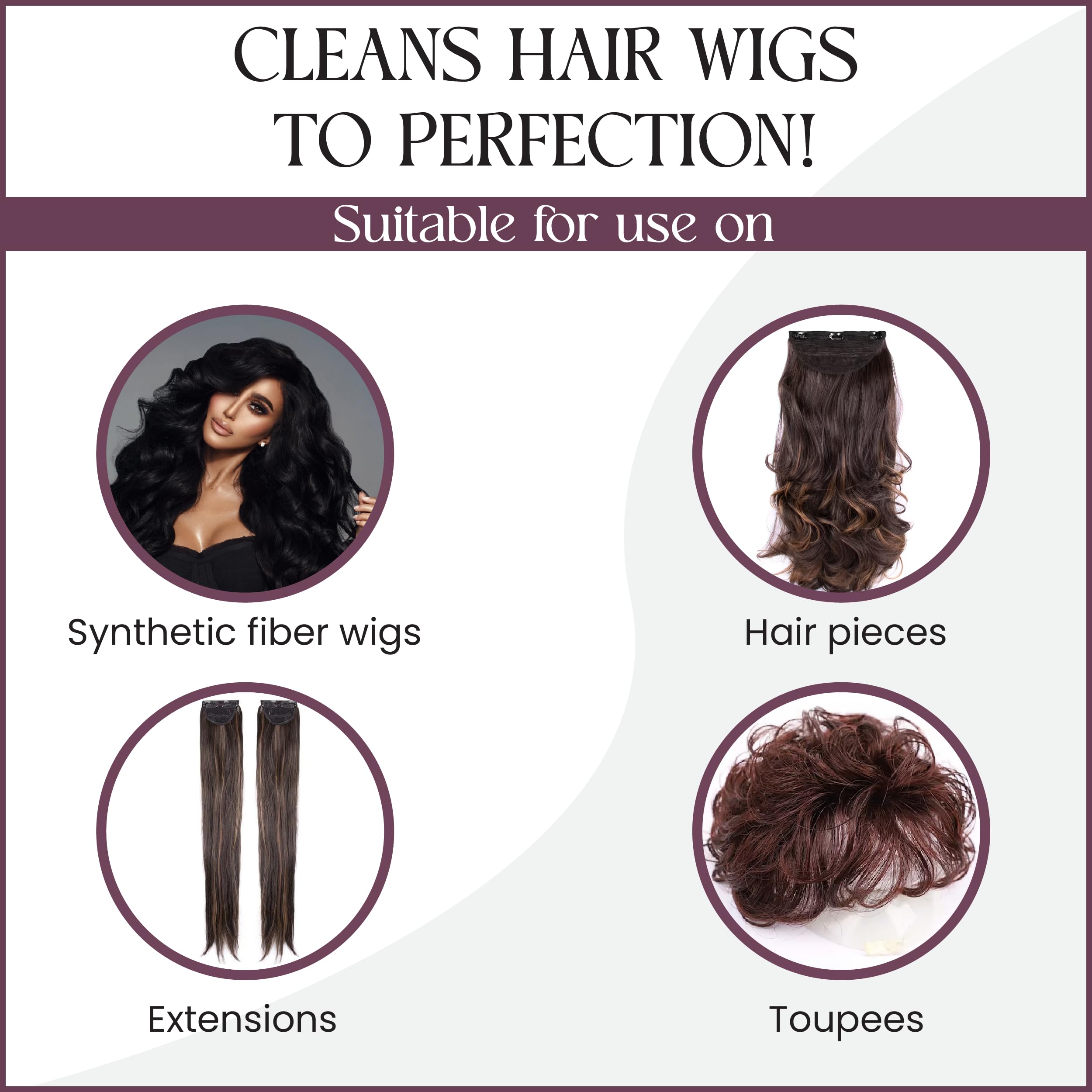 Brandywine Wig Cleanser Rinse image shows static reduction and frizz control.