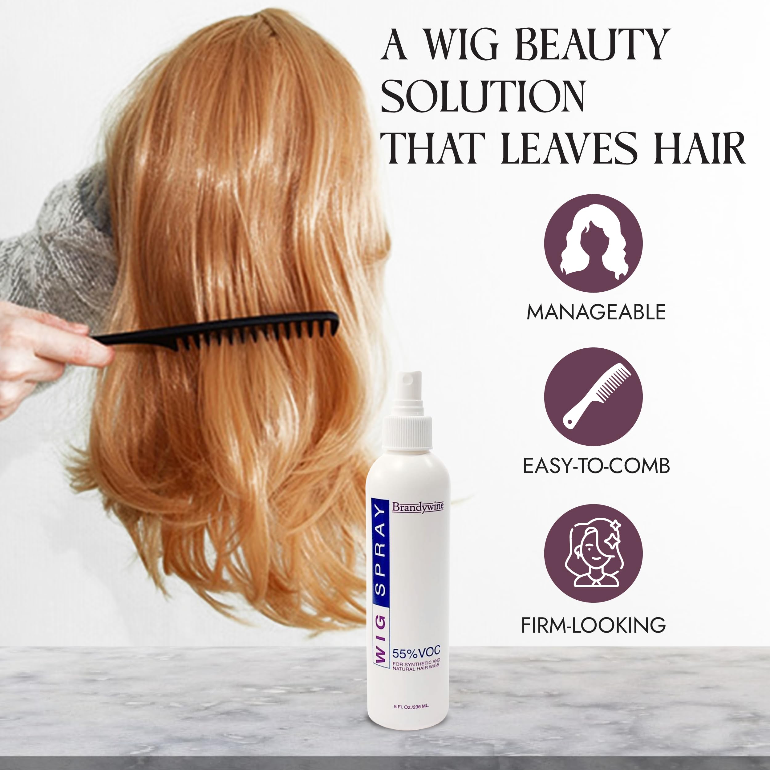 Brandywine wig refresh and deodorize for daily wig wear.