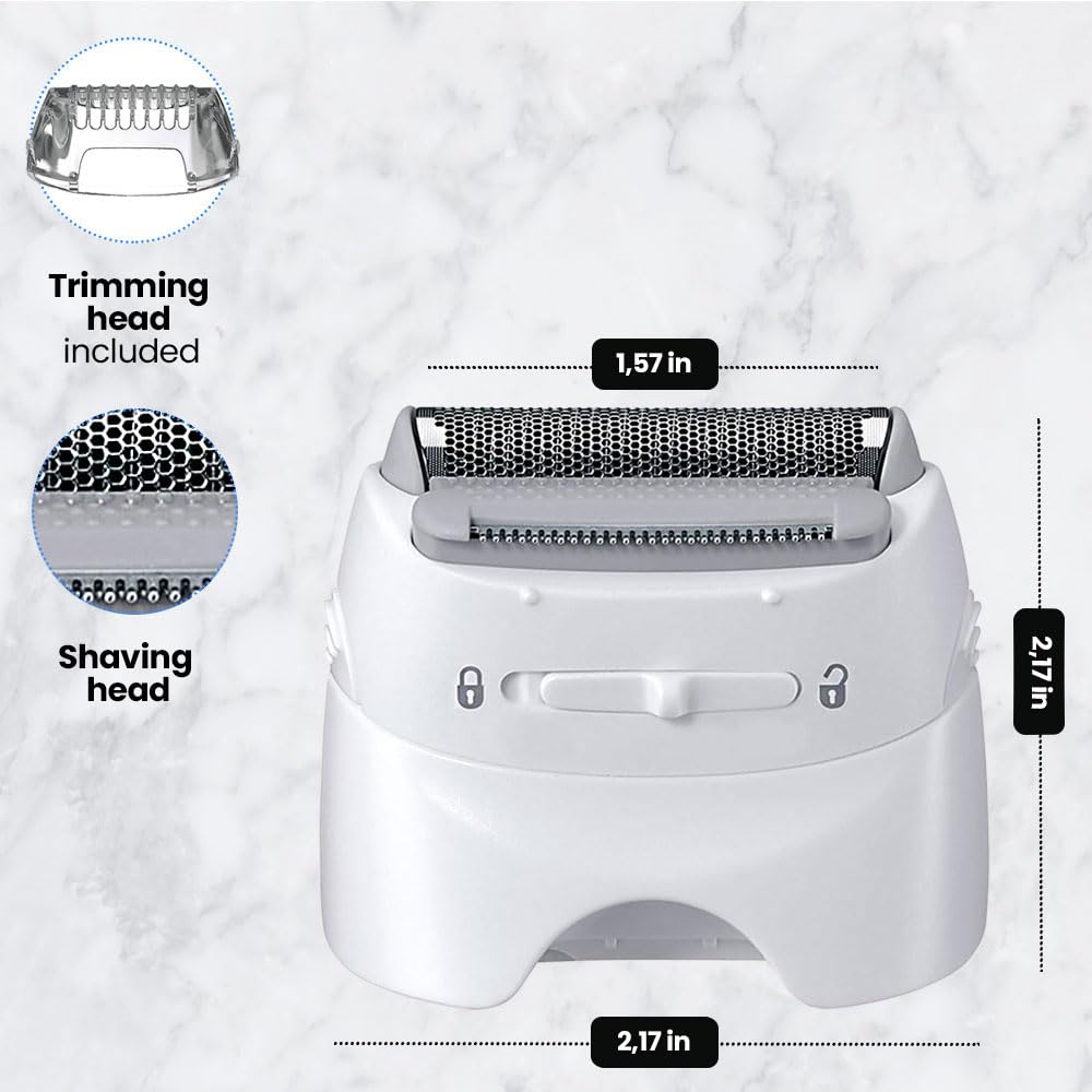Braun replacement epilator head waterproof use demonstrates wet-dry versatility.
