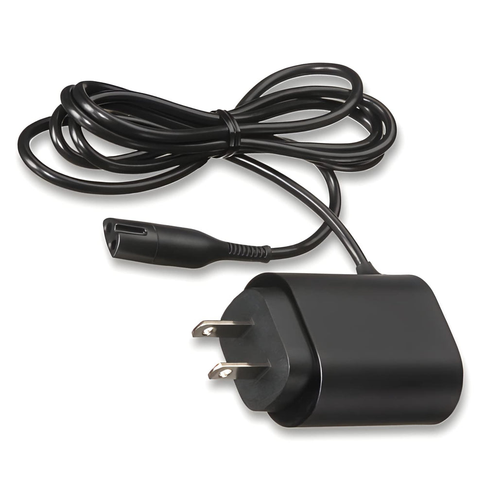Braun replacement wall charger powers shavers for reliable travel charging.