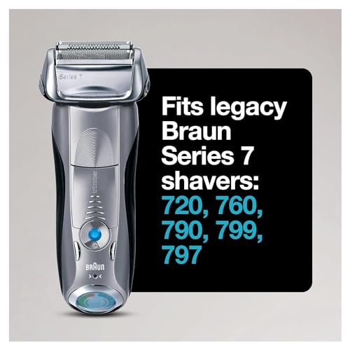 Braun Series 7 70S head close-up showing easy click-on replacement