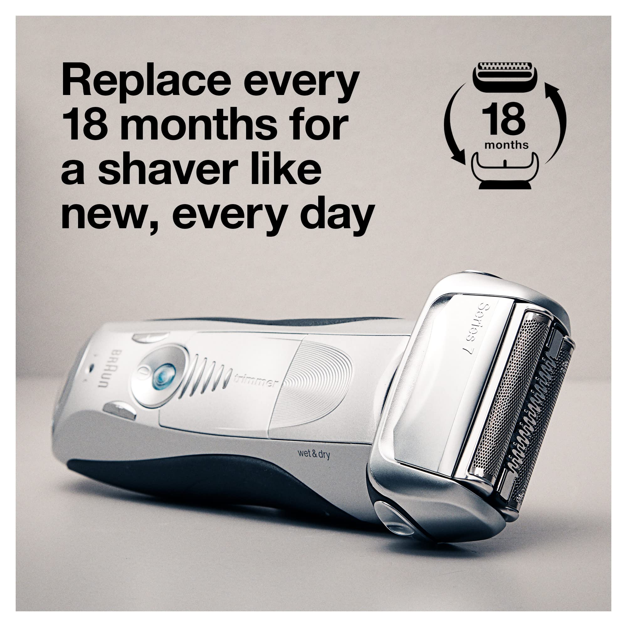 Braun Series 7 70S head installed on shaver signaling reset experience