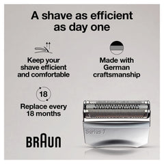 Braun Series 7 70S shaver head in package ready for replacement