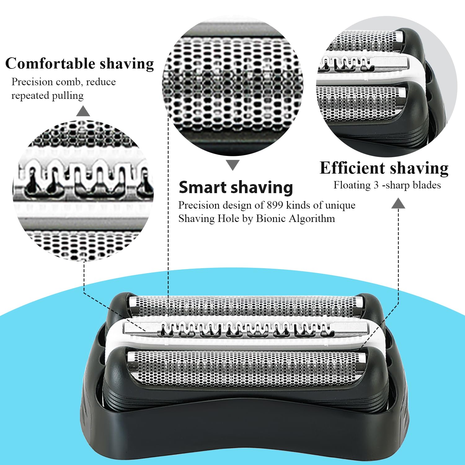 BRAVIKERLY Series 3 32B replacement head—packaged twin pack for easy replacements.