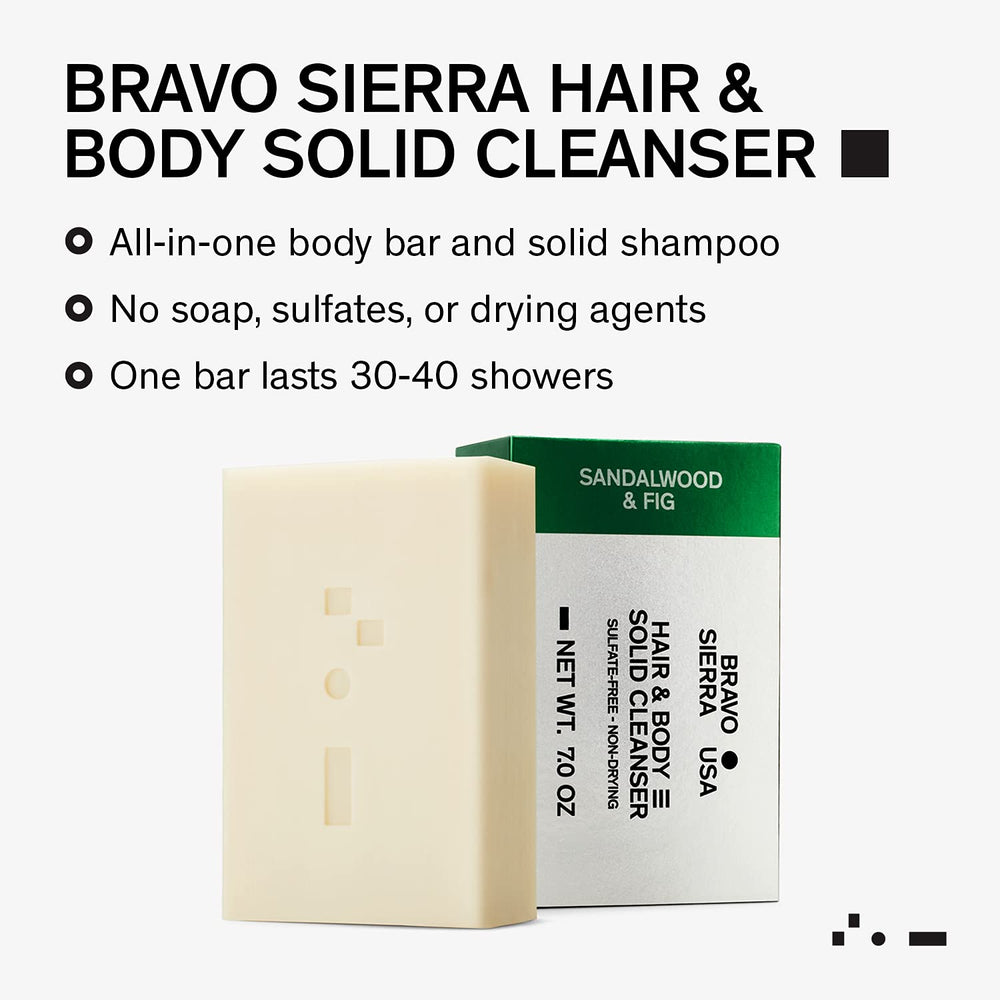 Bravo Sierra solid bar in hand for quick, efficient travel wash.
