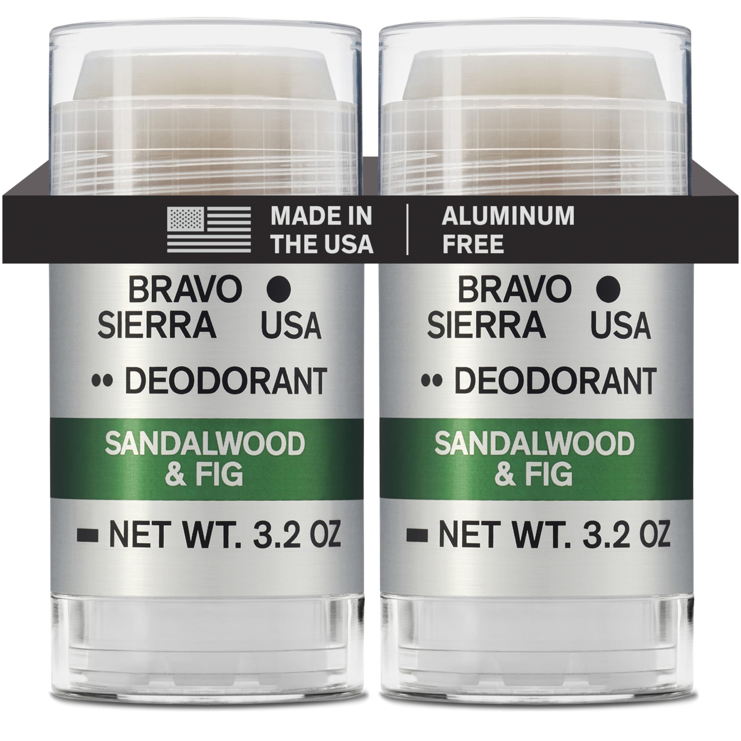 Bravo Sierra deodorant sandalwood-fig bottle provides all-day freshness.