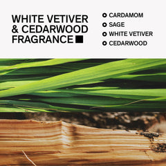 Bravo Sierra White Vetiver & Cedarwood scent close-up.