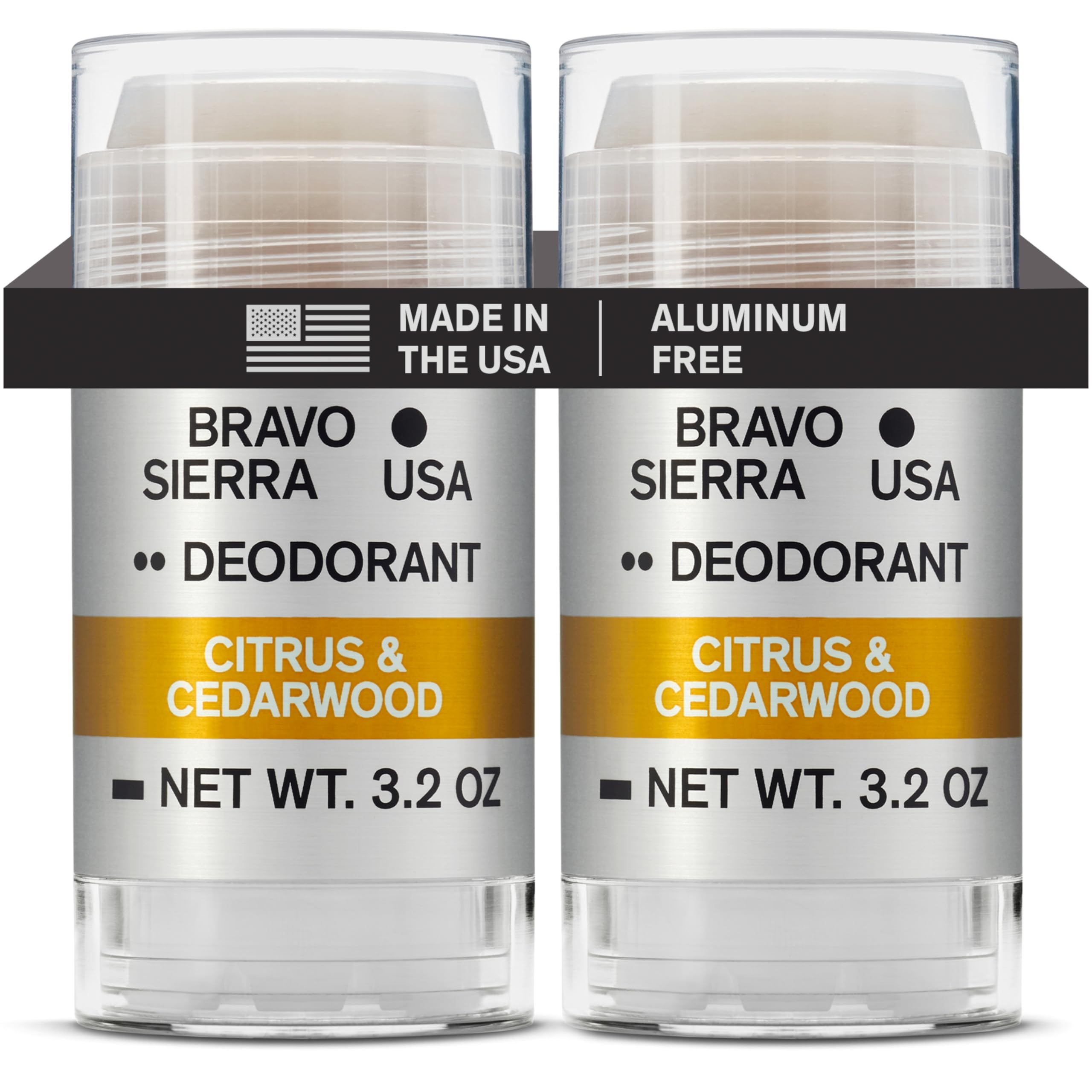 Bravo Sierra deodorant 2-pack front view offering long-lasting freshness.