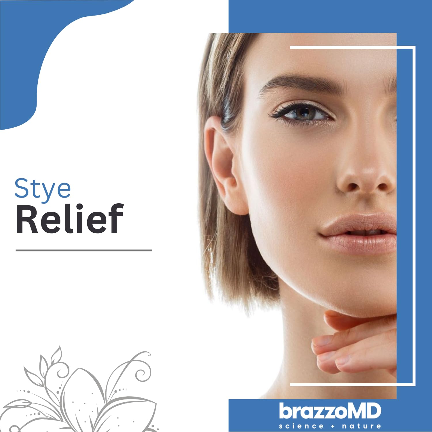 brazmedics brazzoMD stye relief cleanser arnica infusion close-up