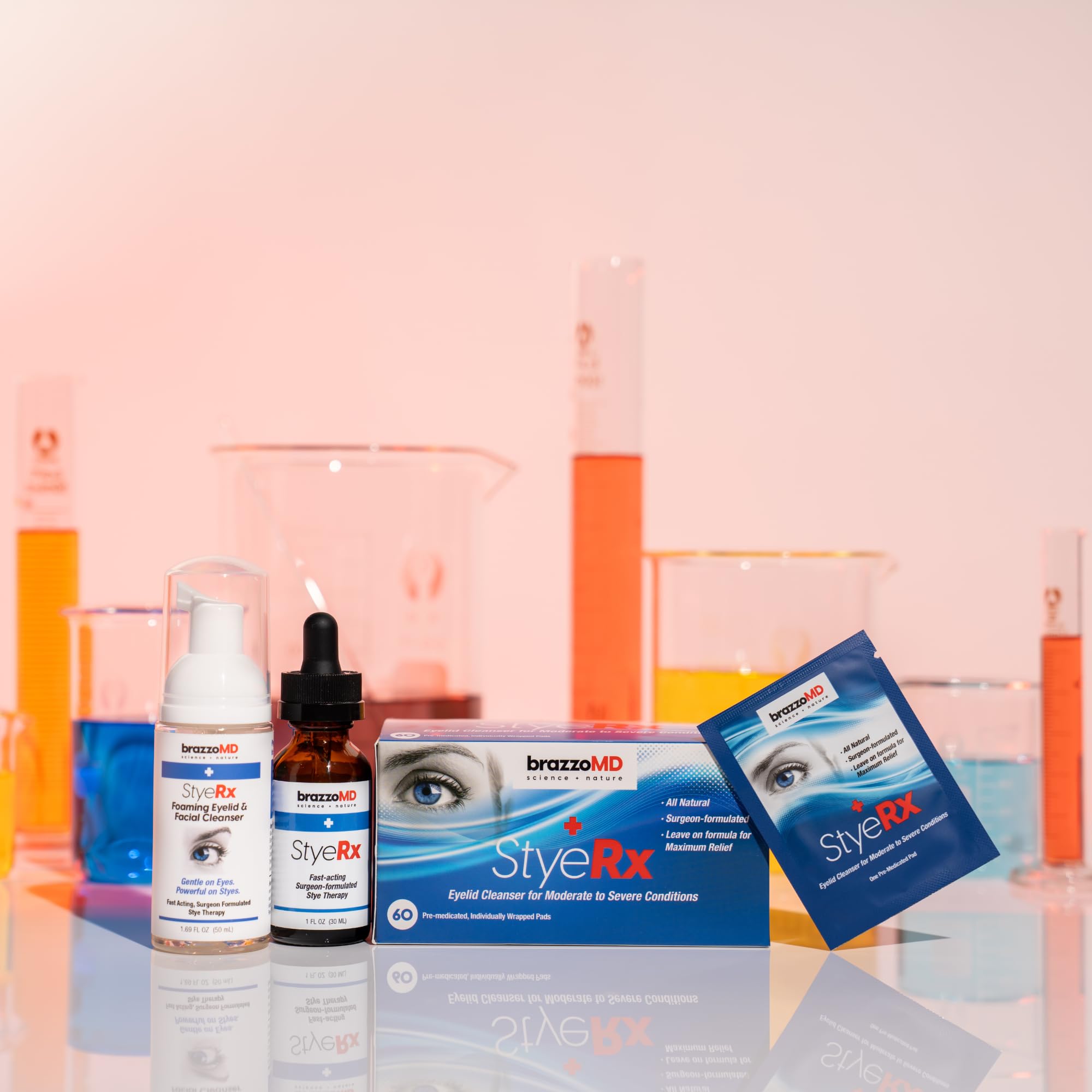 brazmedics brazzoMD stye relief cleanser calendula image highlights soothing properties
