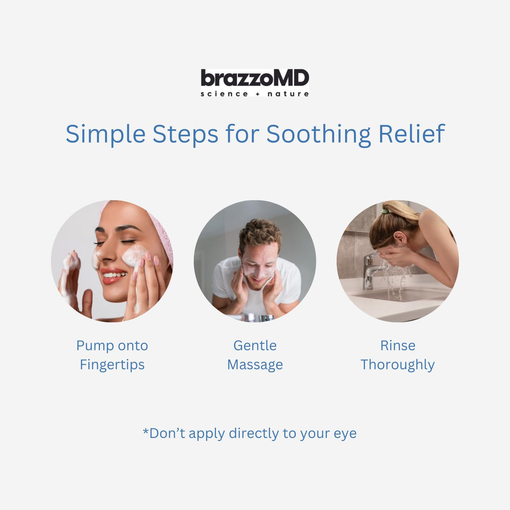 brazmedics brazzoMD stye relief cleanser hyaluronic acid provides moisture