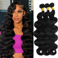 Brbeawor 14A Brazilian body wave bundle 22in for natural full-length volume