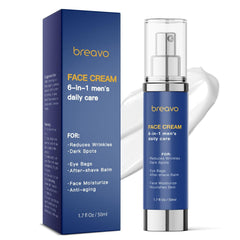 Breavo 6 in 1 Face Cream eye bags target for a refreshed look.