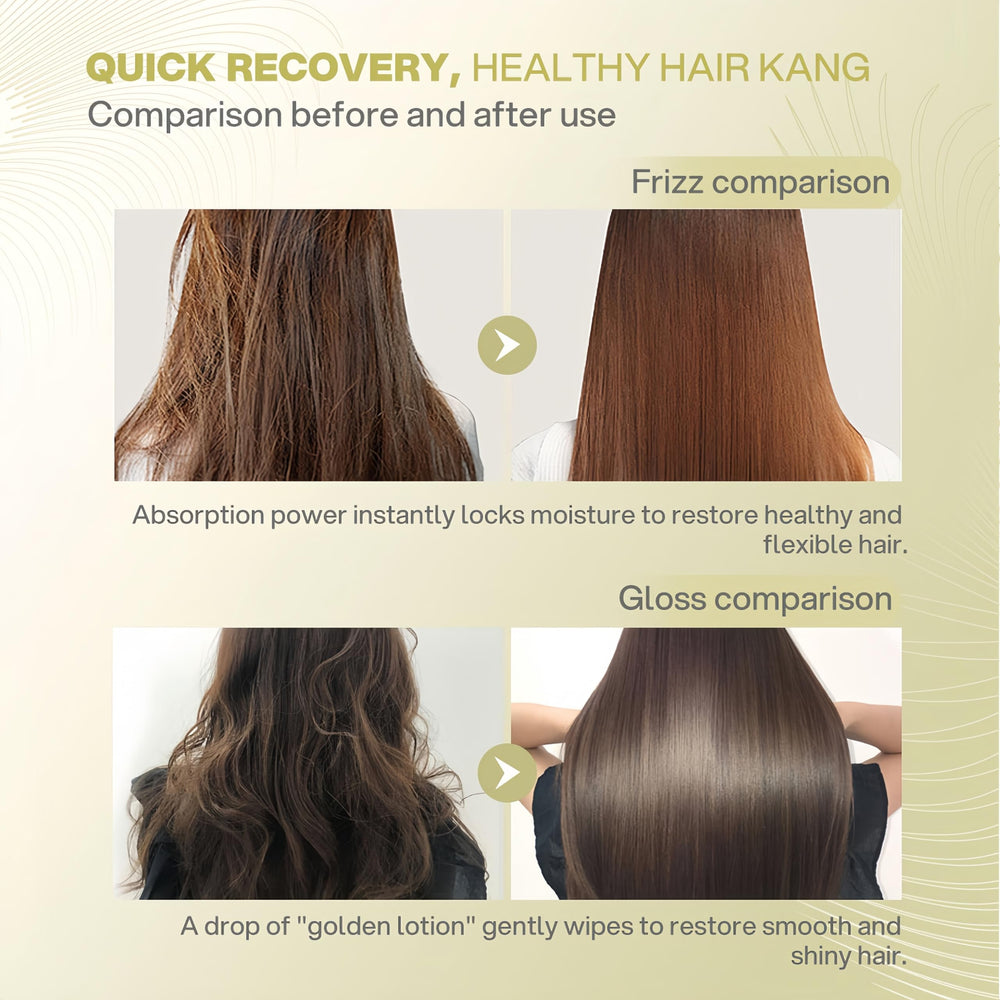 Bremod Performance 10in1 Hair Serum frizz-control application on hair for sleek results.