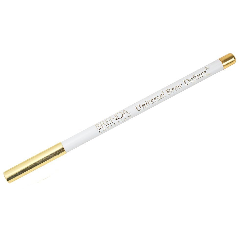 Brenda Christian Universal Brow Definer product shot demonstrates natural-looking brow definition for sensitive eyes.