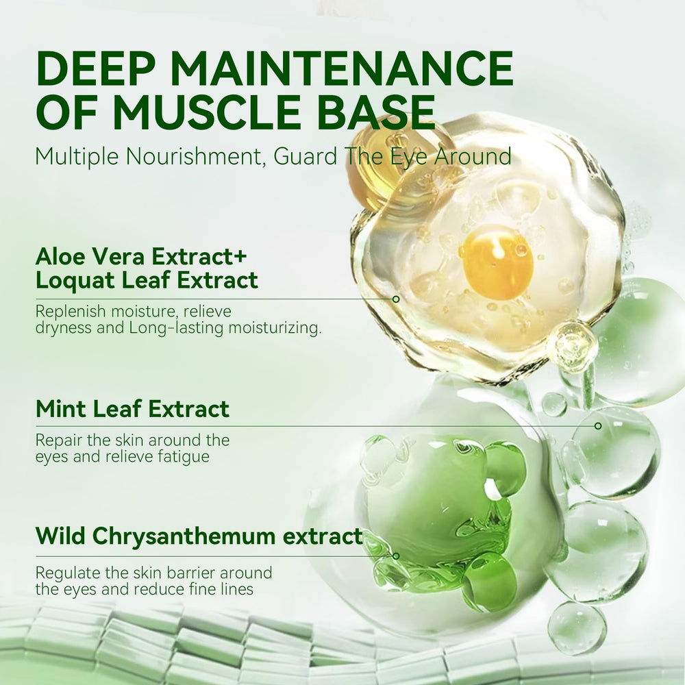 BREYLEE Aloe Vera Eye Masks dark circles imagery emphasizes brightening potential
