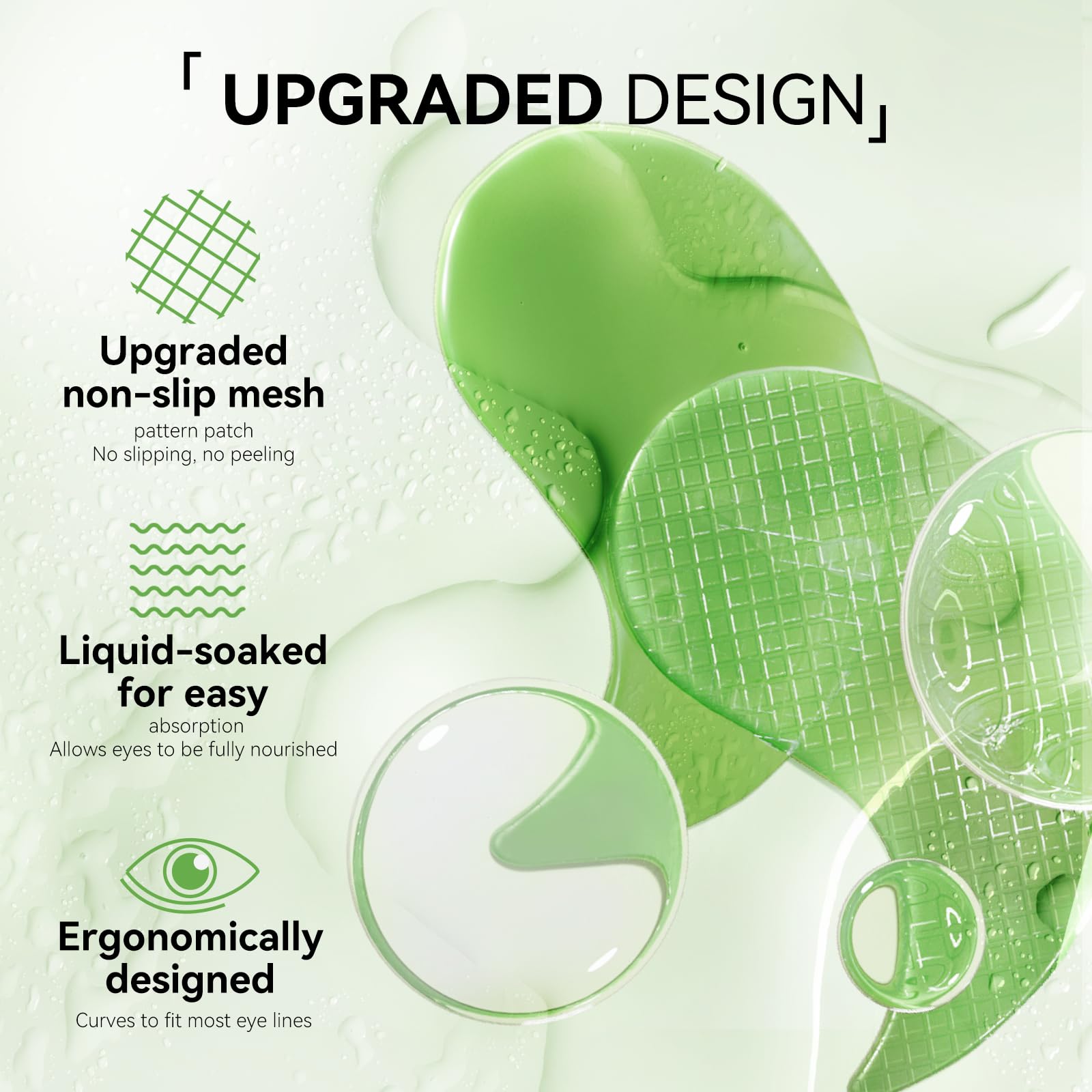 BREYLEE eye patches grid design demonstrating secure fit during wear