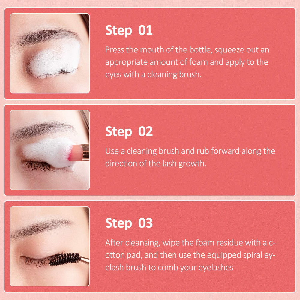 Home-use BREYLEE eyelash cleanser setup for daily lash care