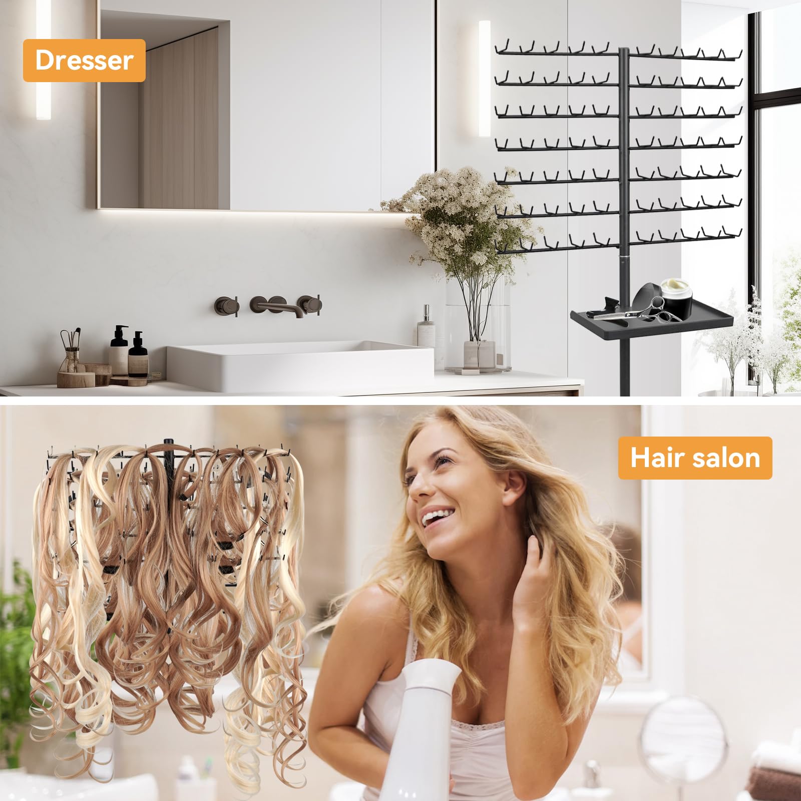 BRIAN & DANY gift-pack includes combs and hair clips for styling sessions.