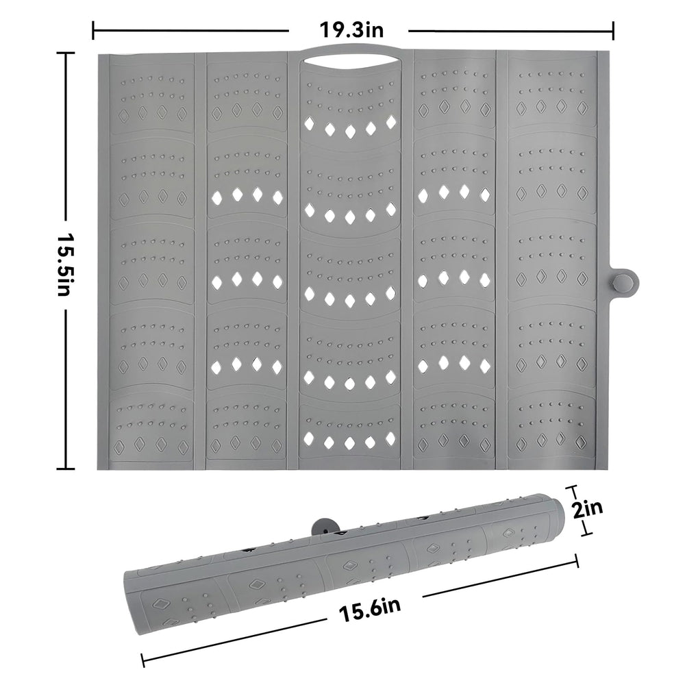 BRIAN & DANY makeup mat sink cover faucet cutout provides easy access during routines