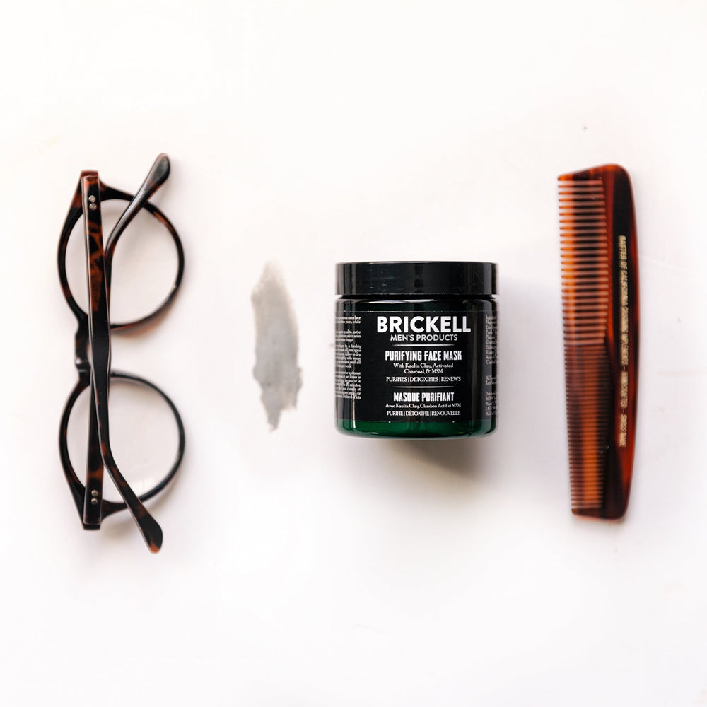 Brickell Charcoal Face Mask close-up actives for renewal and antioxidant support.