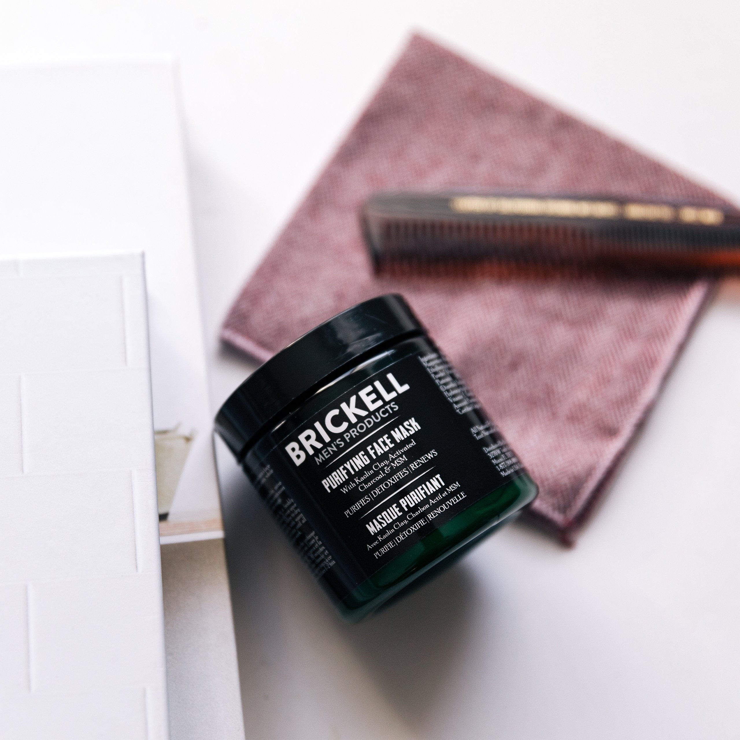 Brickell Charcoal Face Mask ingredients Hyaluronic Acid and Aloe for hydration.