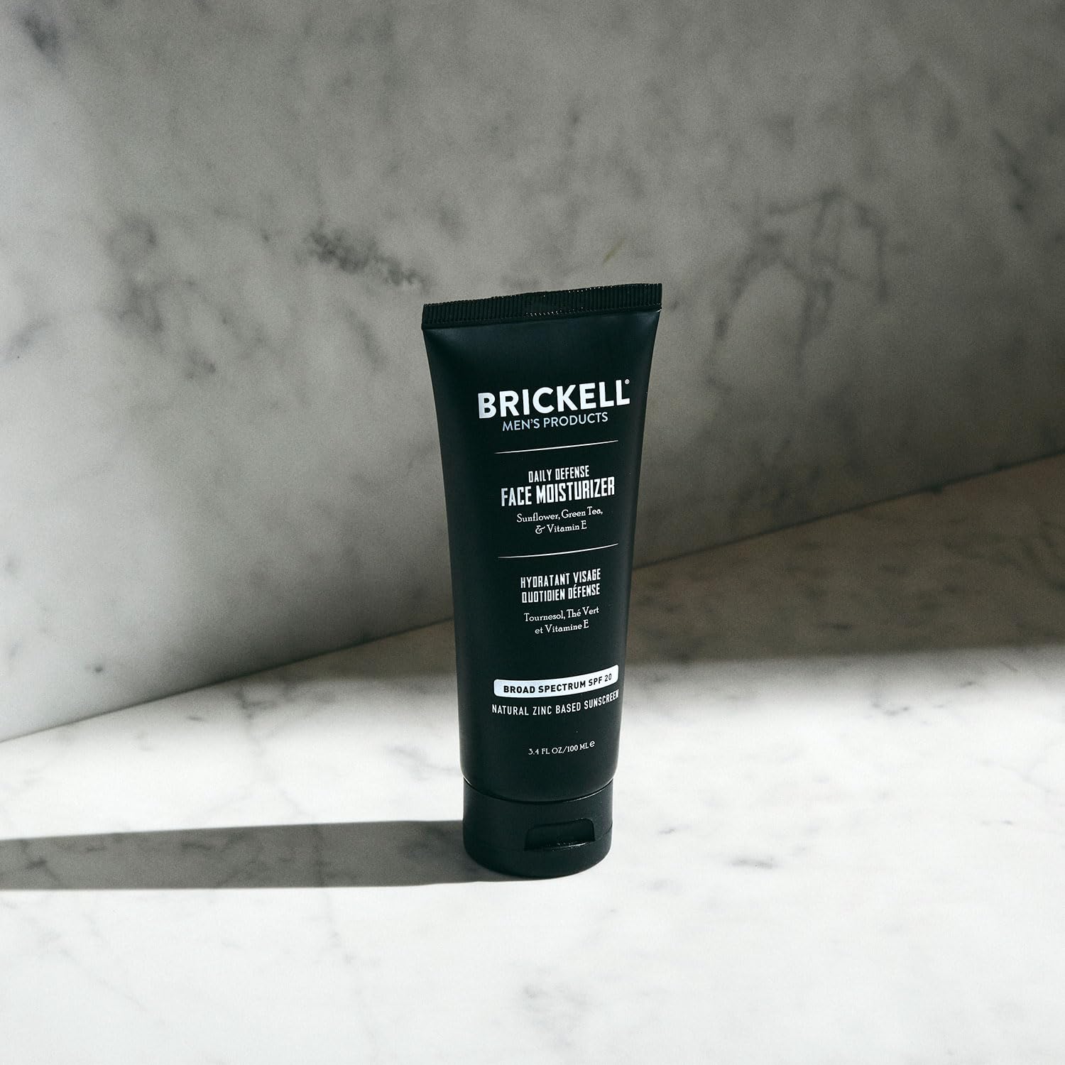 Brickell Daily Defense SPF20 zinc oxide provides mineral sun protection