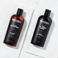 Brickell Daily Relieving Conditioner pump conveys easy application and soothing scalp benefits.