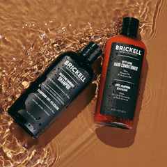 Brickell Daily Relieving Shampoo bottle shows organic scalp cleansing for healthier hair.