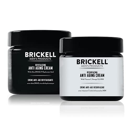 Brickell Day and Night routine box demonstrates comprehensive anti-aging care for daily protection.